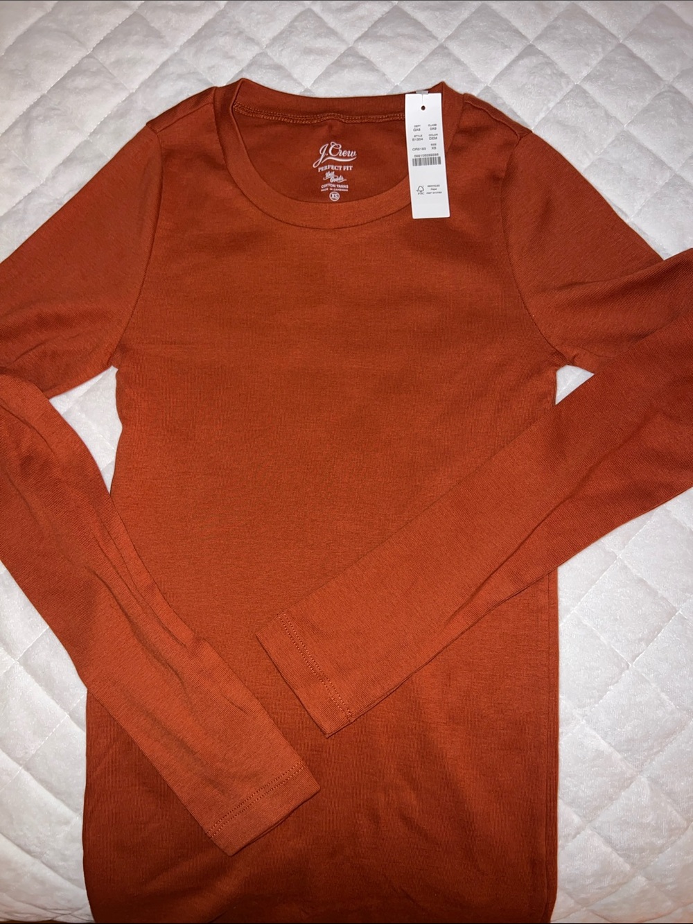 J. Crew Burnt Orange Crewneck Tee